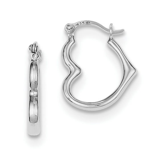 72mm x 70mm Mia Diamonds 925 Sterling Silver Rhodium-Plated 2mm Polished Diamond-Cut Hoop Earrings 